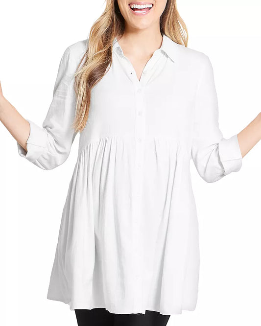 Maternity Peplum Button Down Shirt